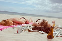 sun bathing